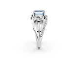 White gold Three-Stone Fancy Blue Asscher Cut Cut Diamond Split Shank Prong Set Ring_14