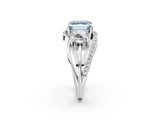 White gold Three-Stone Fancy Blue Asscher Cut Cut Diamond Split Shank Prong Set Ring_26