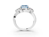 White gold Three-Stone Fancy Blue Asscher Cut Cut Diamond Split Shank Prong Set Ring_27