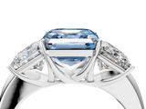 White gold Three-Stone Fancy Blue Asscher  Cut Diamond Ring with Channel-Set Band and Four-Prong Setting_21