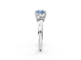 White gold Three-Stone Fancy Blue Cushion Cut Cut Diamond Ring with Channel Set Band and Four-Prong Setting_14