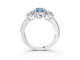 White gold Three-Stone Fancy Blue Cushion Cut Cut Diamond Ring with Channel Set Band and Four-Prong Setting_39