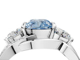 White gold Three-Stone Fancy Blue Cushion Cut Cut Diamond Split Shank Prong Set Ring_16