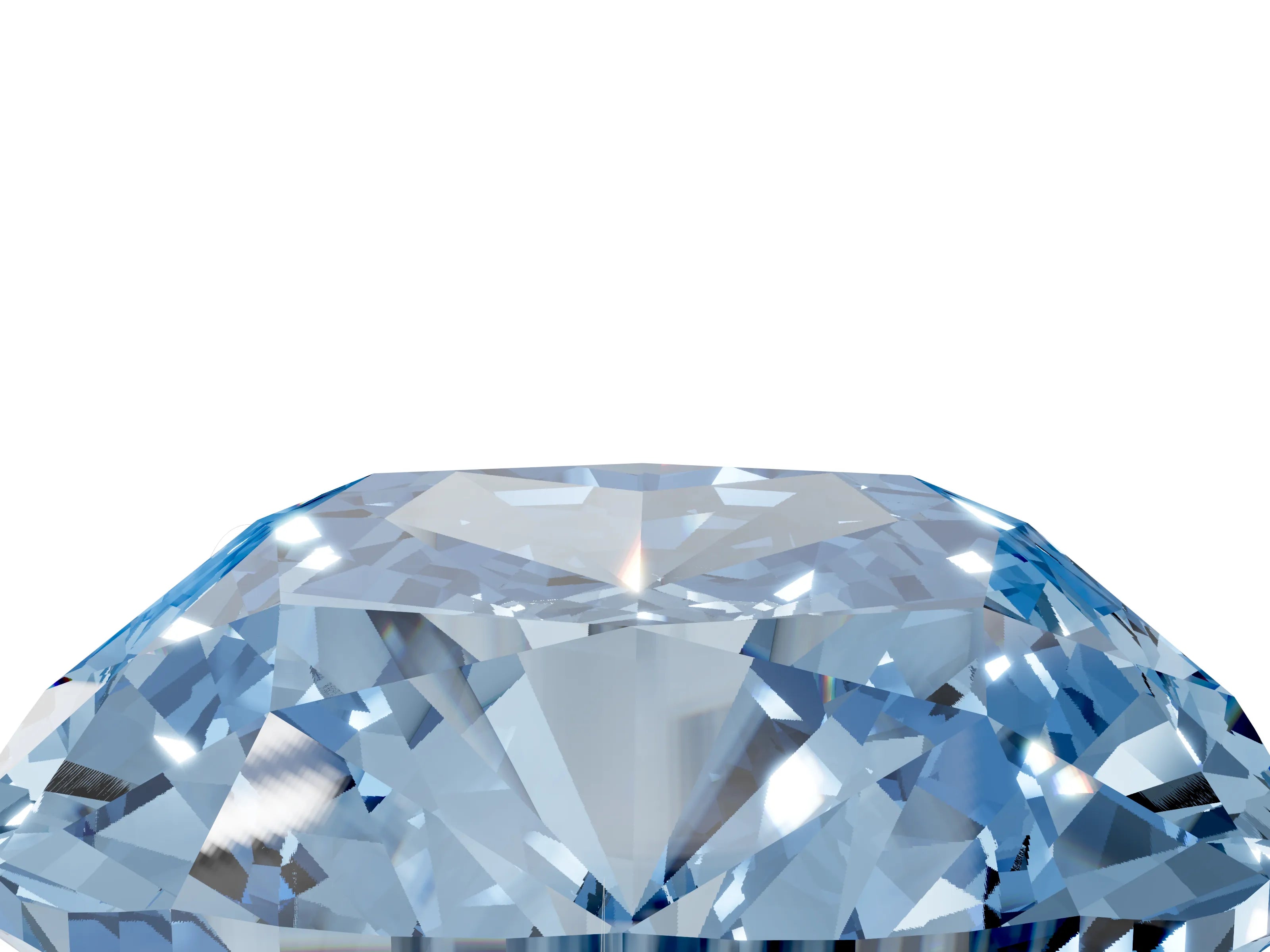 White gold Three-Stone Fancy Blue Cushion Cut Diamond Engagement Ring with Pave Band and Prong Setting_17