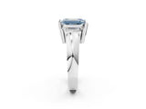 White gold Three Stone Fancy Blue Emerald Cut Cut Channel Set Diamond Ring_38