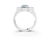 White gold Three Stone Fancy Blue Emerald Cut Cut Channel Set Diamond Ring_39