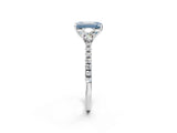 White gold Three-Stone Fancy Blue Emerald Cut Cut Diamond Pavé Band with Prong Setting_35