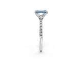 White gold Three-Stone Fancy Blue Emerald Cut Cut Diamond Pavé Band with Prong Setting_53