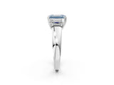 White gold Three-Stone Fancy Blue Emerald Cut Cut Diamond Ring with Channel Set Band and Four-Prong Setting_38