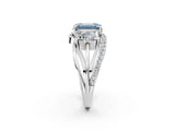 White gold Three-Stone Fancy Blue Emerald Cut Cut Diamond Split Shank Prong Set Ring_26