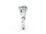 White gold Three Stone Fancy Blue Heart Cut Cut Channel Set Diamond Ring_26