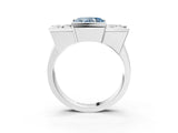 White gold Three Stone Fancy Blue Heart Cut Cut Channel Set Diamond Ring_27
