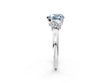 White gold Three-Stone Fancy Blue Heart Cut Cut Diamond Ring with Channel Set Band and Four-Prong Setting_14