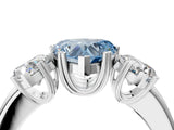 White gold Three-Stone Fancy Blue Heart Cut Cut Diamond Ring with Channel Set Band and Four-Prong Setting_16
