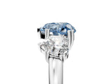 White gold Three-Stone Fancy Blue Heart Cut Cut Diamond Ring with Channel Set Band and Four-Prong Setting_41