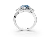 White gold Three-Stone Fancy Blue Heart Cut Cut Diamond Split Shank Prong Set Ring_15