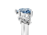 White gold Three-Stone Fancy Blue Heart Cut Cut Solitaire Ring with Classic Prong Setting_17