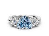 White gold Three-Stone Fancy Blue Heart  Cut Diamond Ring with Channel-Set Band and Four-Prong Setting_61
