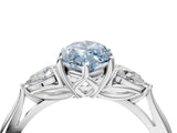White gold Three-Stone Fancy Blue Marquise Cut Brilliant Diamond Solitaire Ring with Tapered Band and Four-Prong Setting_35