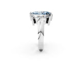 White gold Three Stone Fancy Blue Marquise Cut Cut Channel Set Diamond Ring_26