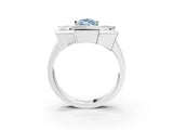 White gold Three Stone Fancy Blue Marquise Cut Cut Channel Set Diamond Ring_27