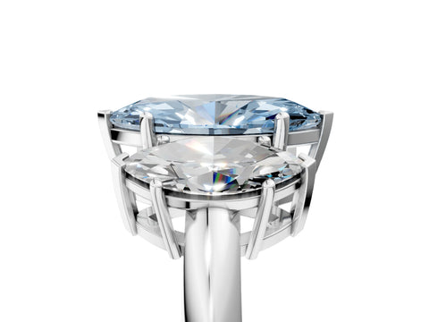 White gold Three-Stone Fancy Blue Marquise Cut Cut Diamond Engagement Ring with Prong Setting on a White Gold Band_17