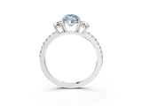 White gold Three-Stone Fancy Blue Marquise Cut Cut Diamond Pavé Band with Prong Setting_28