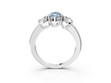 White gold Three-Stone Fancy Blue Marquise Cut Cut Diamond Ring with Channel Set Band and Four-Prong Setting_15