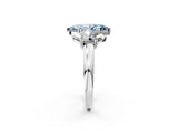 White gold Three-Stone Fancy Blue Marquise Cut Cut Diamond Ring with Channel Set Band and Four-Prong Setting_38