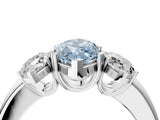 White gold Three-Stone Fancy Blue Marquise Cut Cut Diamond Ring with Channel Set Band and Four-Prong Setting_40