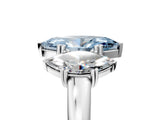 White gold Three-Stone Fancy Blue Marquise Cut Cut Diamond Ring with Channel Set Band and Four-Prong Setting_5