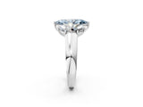 White gold Three-Stone Fancy Blue Marquise Cut Cut Diamond Ring with Prong Setting and Classic Band_2