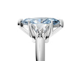 White gold Three-Stone Fancy Blue Marquise Cut Cut Diamond Ring with Trillion Side Stones and Four-Prong Setting_16