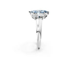 White gold Three-Stone Fancy Blue Marquise Cut Cut Solitaire Ring with Classic Prong Setting_2