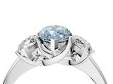 White gold Three-Stone Fancy Blue Marquise Cut Cut Solitaire Ring with Classic Prong Setting_4