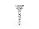 White gold Three-Stone Fancy Blue Marquise Cut Diamond Braided Band Ring with Four-Prong Setting_34