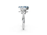 White gold Three-Stone Fancy Blue Marquise Cut Diamond Channel Set Engagement Ring with Prong Setting_14