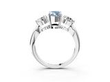 White gold Three-Stone Fancy Blue Marquise Cut Diamond Channel Set Engagement Ring with Prong Setting_15