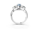 White gold Three-Stone Fancy Blue Marquise Cut Diamond Channel Set Engagement Ring with Prong Setting_15