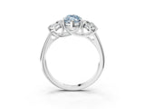 White gold Three-Stone Fancy Blue Marquise Cut Diamond Engagement Ring with Prong Setting_18
