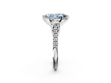White gold Three-Stone Fancy Blue Marquise  Cut Diamond Pavé Band with Four-Prong Setting_30