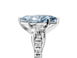 White gold Three-Stone Fancy Blue Marquise  Cut Diamond Pavé Band with Four-Prong Setting_33