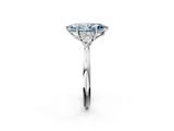 White gold Three-Stone Fancy Blue Marquise  Cut Diamond Ring with Pear Side Stones in Four-Prong Setting_111