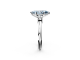 White gold Three-Stone Fancy Blue Marquise  Cut Diamond Solitaire with Prong Setting and Classic Band_26