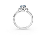 White gold Three-Stone Fancy Blue Marquise  Cut Diamond Solitaire with Prong Setting and Classic Band_27