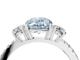 White gold Three-Stone Fancy Blue Oval Cut Cut Diamond Pavé Band with Prong Setting_31