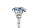 White gold Three-Stone Fancy Blue Oval Cut Cut Diamond Pavé Band with Prong Setting_32