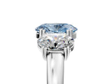 White gold Three-Stone Fancy Blue Oval Cut Cut Diamond Ring with Channel Set Band and Four-Prong Setting_17