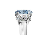 White gold Three-Stone Fancy Blue Oval Cut Cut Diamond Ring with Channel Set Band and Four-Prong Setting_29