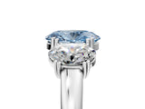 White gold Three-Stone Fancy Blue Oval Cut Cut Diamond Ring with Channel Set Band and Four-Prong Setting_53